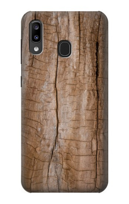 W0599 Wood Graphic Printed Hard Case and Leather Flip Case For Samsung Galaxy A20, Galaxy A30