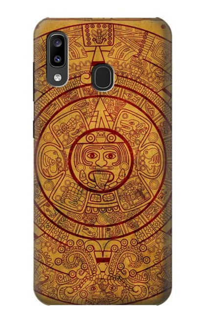 W0692 Mayan Calendar Hard Case and Leather Flip Case For Samsung Galaxy A20, Galaxy A30