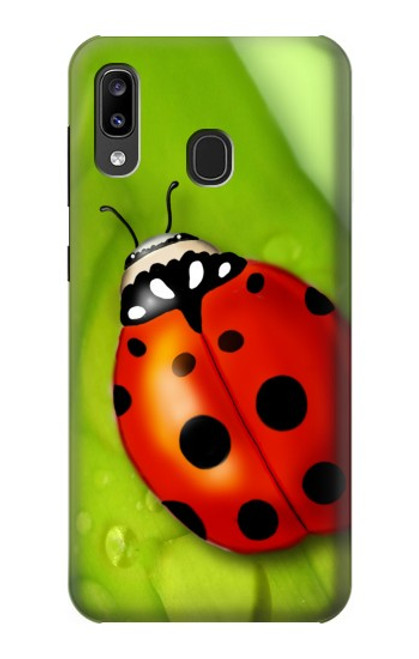 W0892 Ladybug Hard Case and Leather Flip Case For Samsung Galaxy A20, Galaxy A30