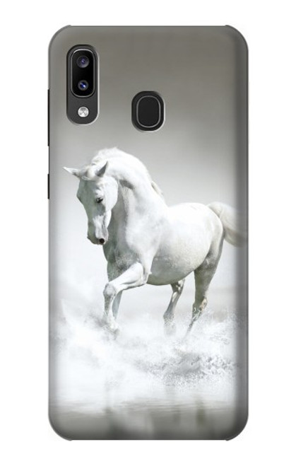 W0932 White Horse Hard Case and Leather Flip Case For Samsung Galaxy A20, Galaxy A30