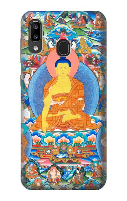 W1256 Buddha Paint Hard Case and Leather Flip Case For Samsung Galaxy A20, Galaxy A30