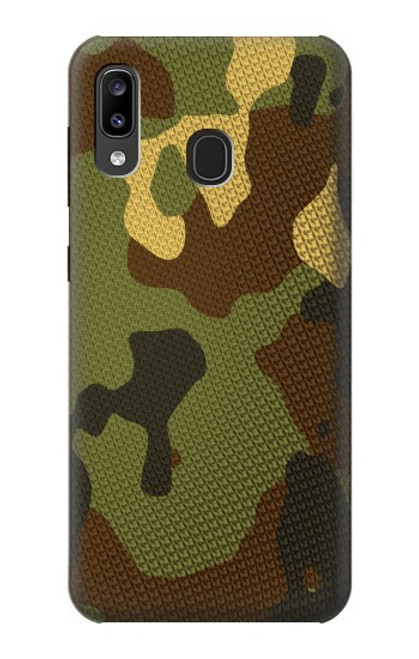 W1602 Camo Camouflage Graphic Printed Hard Case and Leather Flip Case For Samsung Galaxy A20, Galaxy A30