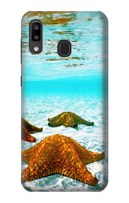 W1679 Starfish Sea Beach Hard Case and Leather Flip Case For Samsung Galaxy A20, Galaxy A30