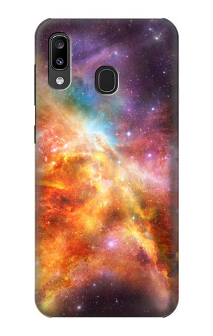 W1963 Nebula Rainbow Space Hard Case and Leather Flip Case For Samsung Galaxy A20, Galaxy A30