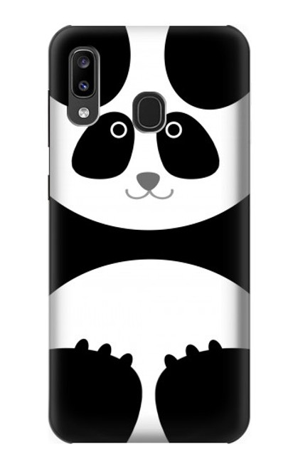 W2085 Panda Minimalist Hard Case and Leather Flip Case For Samsung Galaxy A20, Galaxy A30