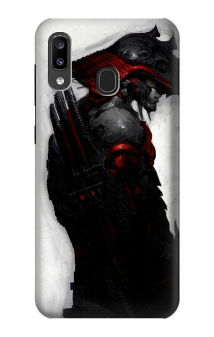 W2111 Dark Samurai Hard Case and Leather Flip Case For Samsung Galaxy A20, Galaxy A30