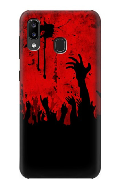 W2458 Zombie Hands Hard Case and Leather Flip Case For Samsung Galaxy A20, Galaxy A30