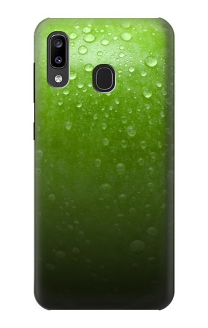 W2475 Green Apple Texture Seamless Hard Case and Leather Flip Case For Samsung Galaxy A20, Galaxy A30