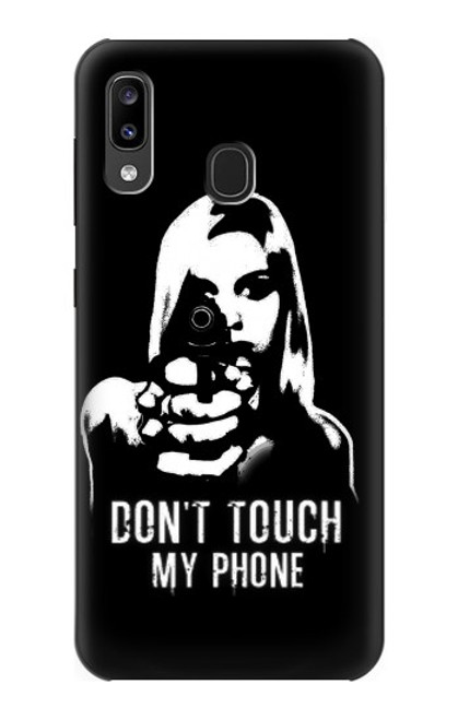 W2518 Do Not Touch My Phone Hard Case and Leather Flip Case For Samsung Galaxy A20, Galaxy A30