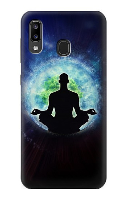 W2527 Yoga Nature Universe Hard Case and Leather Flip Case For Samsung Galaxy A20, Galaxy A30