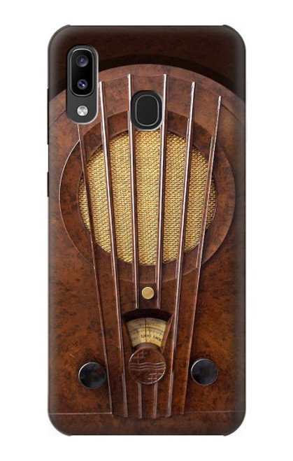 W2655 Vintage Bakelite Deco Radio Hard Case and Leather Flip Case For Samsung Galaxy A20, Galaxy A30