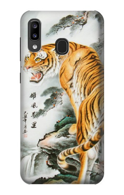 W2750 Oriental Chinese Tiger Painting Hard Case and Leather Flip Case For Samsung Galaxy A20, Galaxy A30