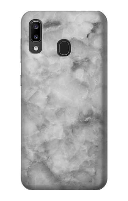 W2845 Gray Marble Texture Hard Case and Leather Flip Case For Samsung Galaxy A20, Galaxy A30