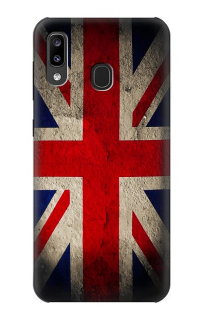 W2894 Vintage British Flag Hard Case and Leather Flip Case For Samsung Galaxy A20, Galaxy A30