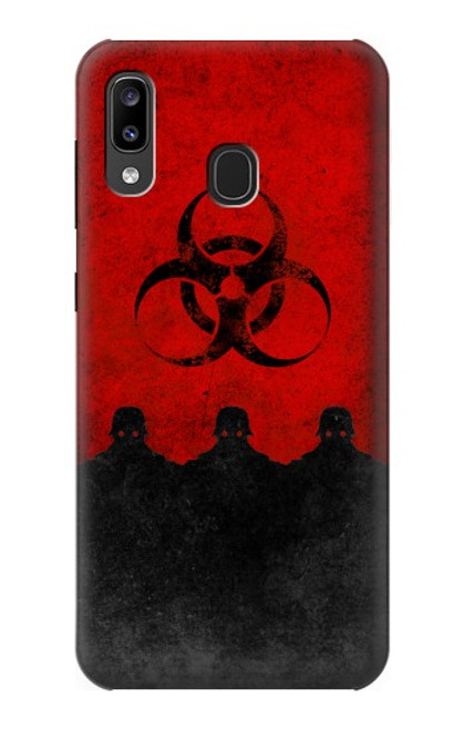 W2917 Biohazards Virus Red Alert Hard Case and Leather Flip Case For Samsung Galaxy A20, Galaxy A30