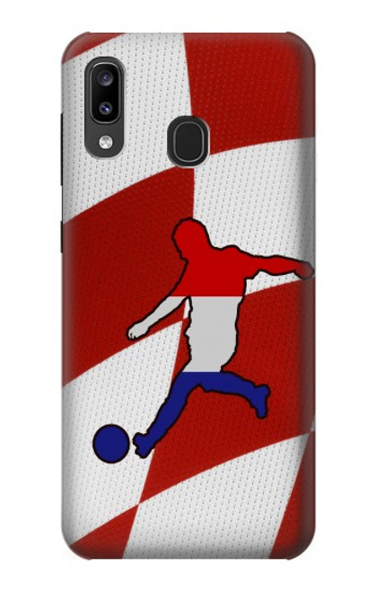 W2993 Croatia Football Soccer Hard Case and Leather Flip Case For Samsung Galaxy A20, Galaxy A30