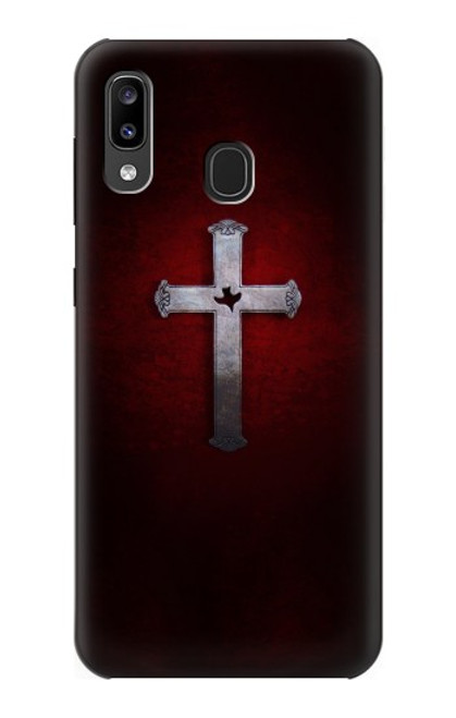 W3160 Christian Cross Hard Case and Leather Flip Case For Samsung Galaxy A20, Galaxy A30