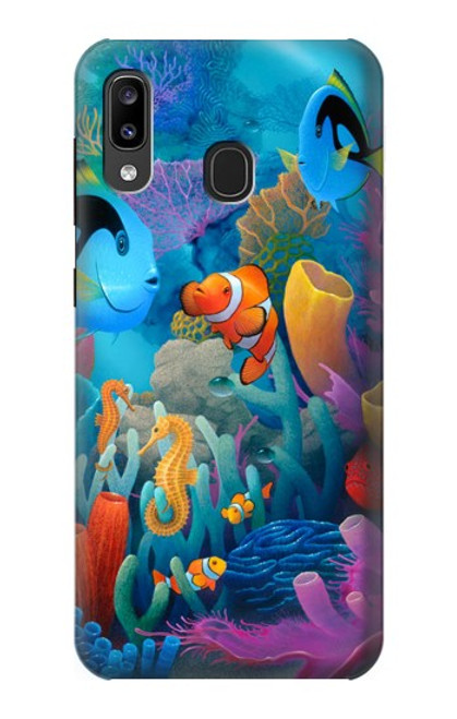 W3227 Underwater World Cartoon Hard Case and Leather Flip Case For Samsung Galaxy A20, Galaxy A30