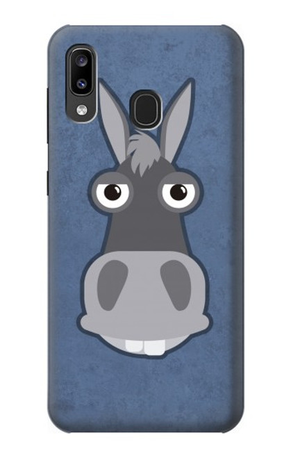 W3271 Donkey Cartoon Hard Case and Leather Flip Case For Samsung Galaxy A20, Galaxy A30