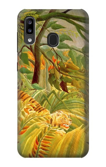 W3344 Henri Rousseau Tiger in a Tropical Storm Hard Case and Leather Flip Case For Samsung Galaxy A20, Galaxy A30