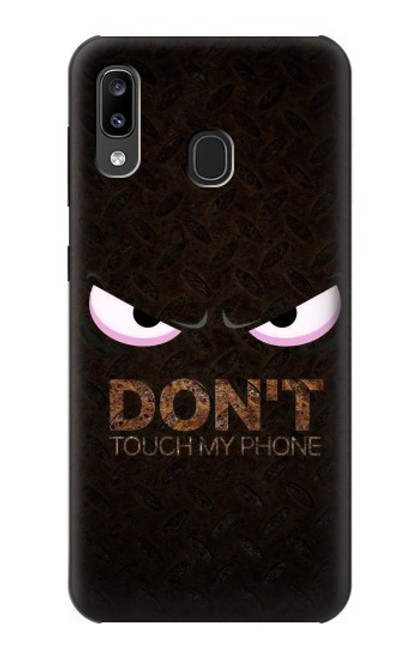 W3412 Do Not Touch My Phone Hard Case and Leather Flip Case For Samsung Galaxy A20, Galaxy A30