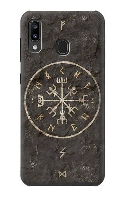 W3413 Norse Ancient Viking Symbol Hard Case and Leather Flip Case For Samsung Galaxy A20, Galaxy A30