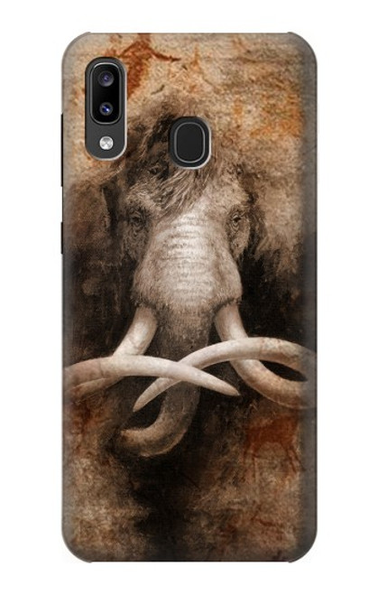 W3427 Mammoth Ancient Cave Art Hard Case and Leather Flip Case For Samsung Galaxy A20, Galaxy A30