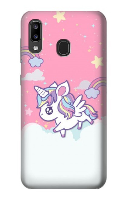 W3518 Unicorn Cartoon Hard Case and Leather Flip Case For Samsung Galaxy A20, Galaxy A30