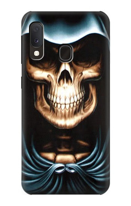 W0225 Skull Grim Reaper Hard Case and Leather Flip Case For Samsung Galaxy A20e