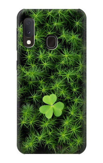 W0358 Clover Lucky Leaf Hard Case and Leather Flip Case For Samsung Galaxy A20e