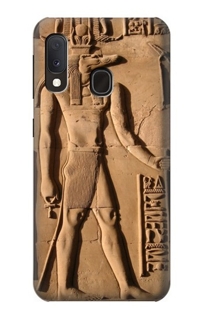 W0391 Egyptian Sobek Hard Case and Leather Flip Case For Samsung Galaxy A20e