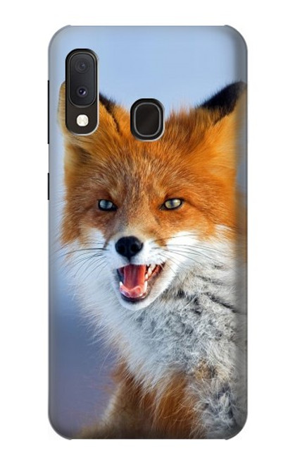 W0417 Fox Hard Case and Leather Flip Case For Samsung Galaxy A20e