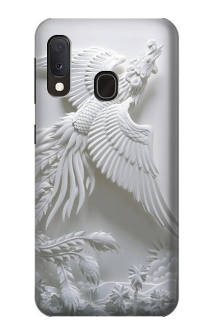 W0516 Phoenix Carving Hard Case and Leather Flip Case For Samsung Galaxy A20e