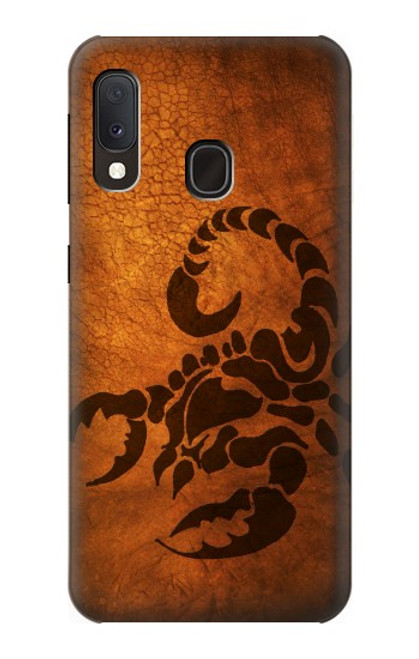 W0683 Scorpion Tattoo Hard Case and Leather Flip Case For Samsung Galaxy A20e