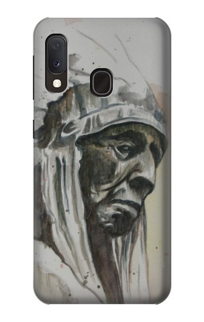 W0792 Indian Chief Hard Case and Leather Flip Case For Samsung Galaxy A20e