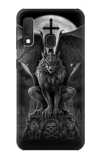 W0850 Gargoyle Devil Demon Hard Case and Leather Flip Case For Samsung Galaxy A20e