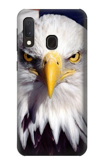 W0854 Eagle American Hard Case and Leather Flip Case For Samsung Galaxy A20e