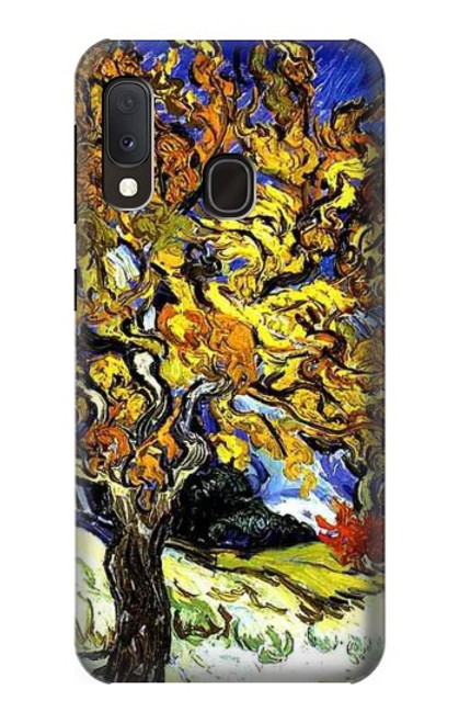 W0902 Mulberry Tree Van Gogh Hard Case and Leather Flip Case For Samsung Galaxy A20e