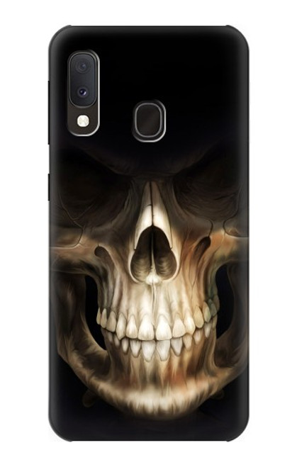 W1107 Skull Face Grim Reaper Hard Case and Leather Flip Case For Samsung Galaxy A20e