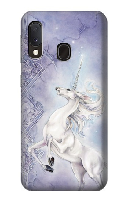W1134 White Horse Unicorn Hard Case and Leather Flip Case For Samsung Galaxy A20e