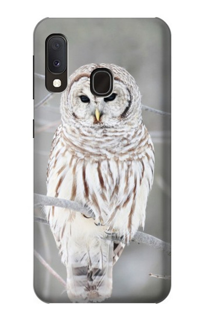 W1566 Snowy Owl White Owl Hard Case and Leather Flip Case For Samsung Galaxy A20e