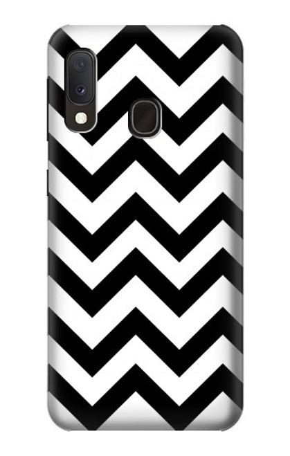 W1613 Chevron Zigzag Hard Case and Leather Flip Case For Samsung Galaxy A20e