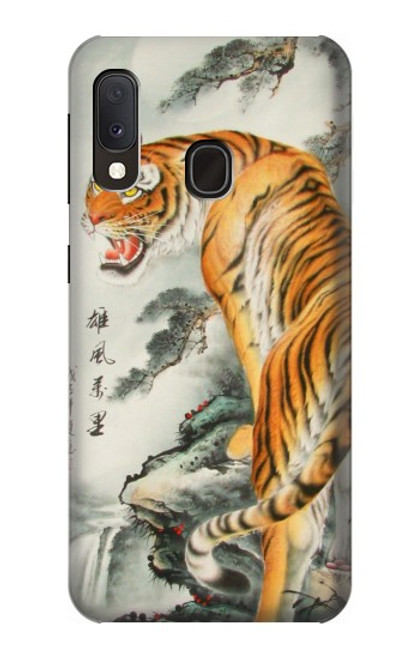 W1934 Chinese Tiger Painting Hard Case and Leather Flip Case For Samsung Galaxy A20e