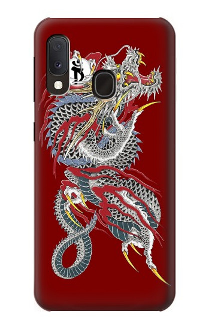 W2104 Yakuza Dragon Tattoo Hard Case and Leather Flip Case For Samsung Galaxy A20e