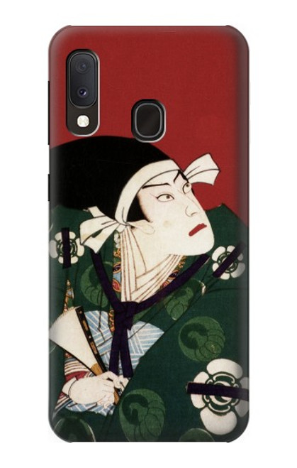 W2498 Japan Art Toyohara Kunichika Hard Case and Leather Flip Case For Samsung Galaxy A20e