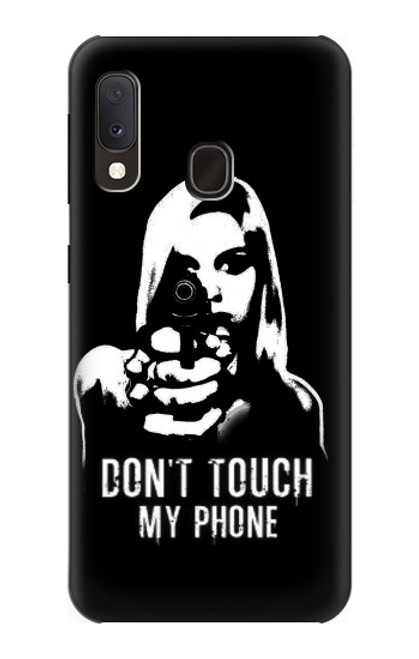 W2518 Do Not Touch My Phone Hard Case and Leather Flip Case For Samsung Galaxy A20e