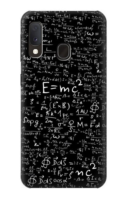 W2574 Mathematics Physics Blackboard Equation Hard Case and Leather Flip Case For Samsung Galaxy A20e