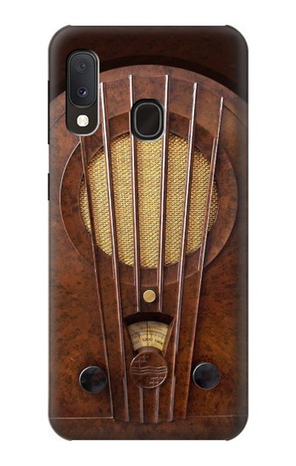 W2655 Vintage Bakelite Deco Radio Hard Case and Leather Flip Case For Samsung Galaxy A20e