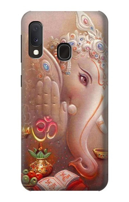 W2678 Hindu God Ganesha Lord of Success Hard Case and Leather Flip Case For Samsung Galaxy A20e