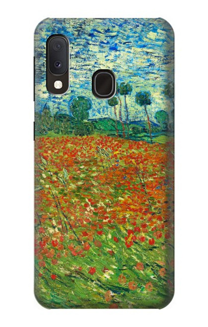 W2681 Field Of Poppies Vincent Van Gogh Hard Case and Leather Flip Case For Samsung Galaxy A20e